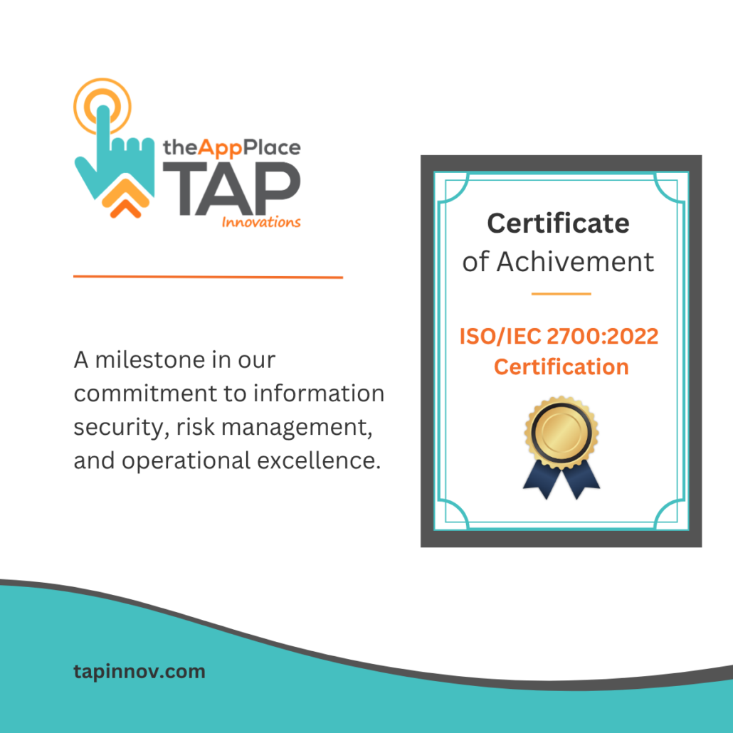 TAP Innovations Achieves ISO/IEC 27001:2022 Certification